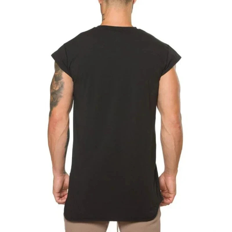 Mens Workout Muscle Clothing Gym Bodybuilding T-shirt Summer Cotton Small Sleeve Casual Sportswear Fitness Breathable Shirts