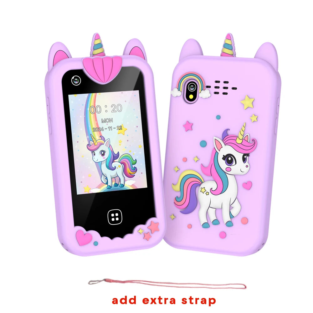 Kids Smart Phone for Girls Boys Kids Cell Phone Toys Dual Camera Music Player 17 Games Toddler Learning Phone For Birthday Gifts