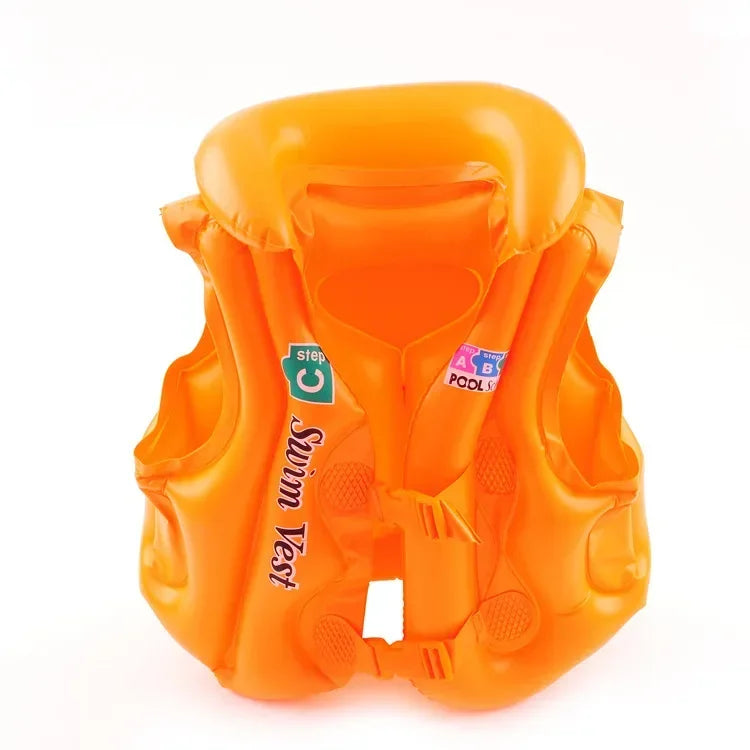 3-10 Age childs inflatable life vest Baby swimming jacket Buoyancy  PVC floats kid learn to swim boating safety lifeguard Vest