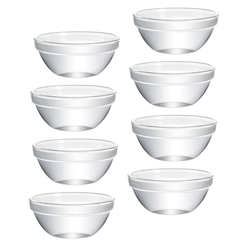 8Pcs Glass Pudding Bowls Safe Healthy Exquisite Craftsmanship Easy Clean Demould Multipurpose Kitchen Gadgets