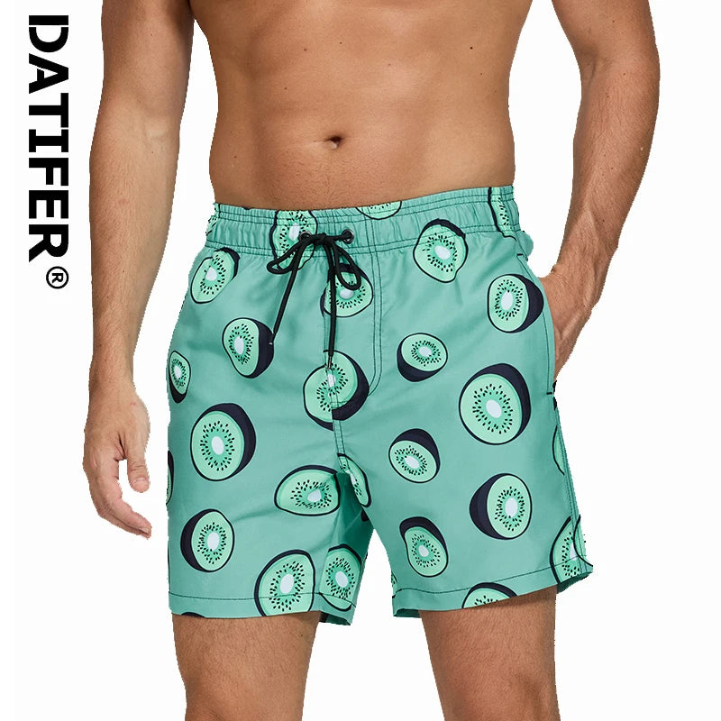 DATIFER 2026 Summer Men's Sports Short Beachwear Shorts Para Hombre Surfing Swimming Trunks Bathing Fitness Swimsuits