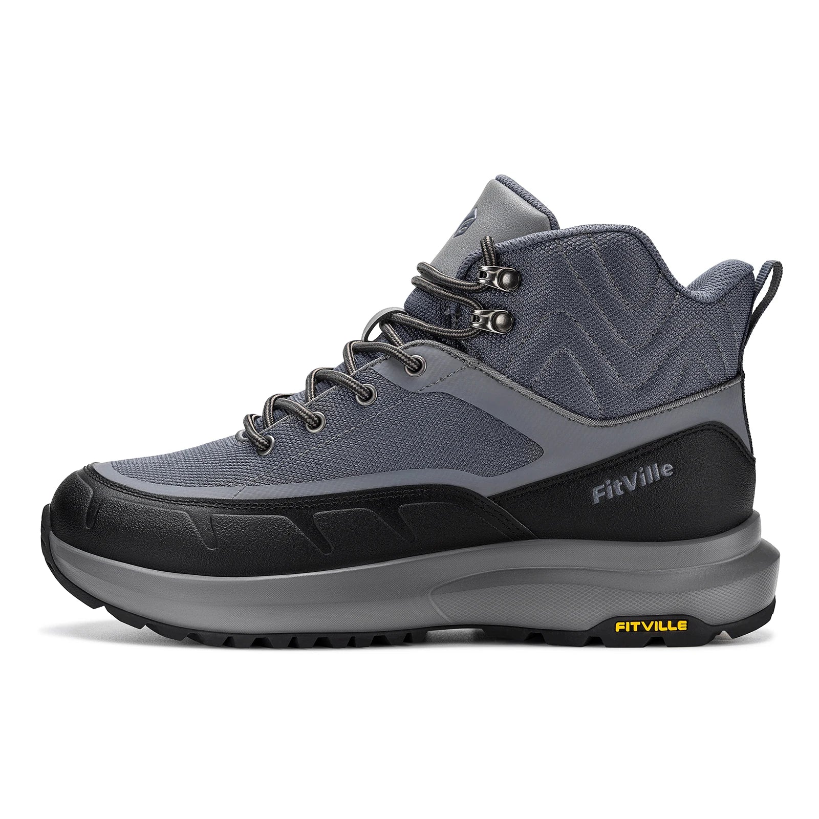 FitVille Men's Wide Hiking Boots Water Resistant High-top Trekking Shoes for Men Non-Slip Outdoor Tactical Combat Military Boot