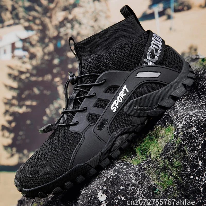 Hiking Shoes for Man Outdoor Comfortable Breathable Mesh High Top Boots Mountaineering Woman Quick Drying Travel Sneaker