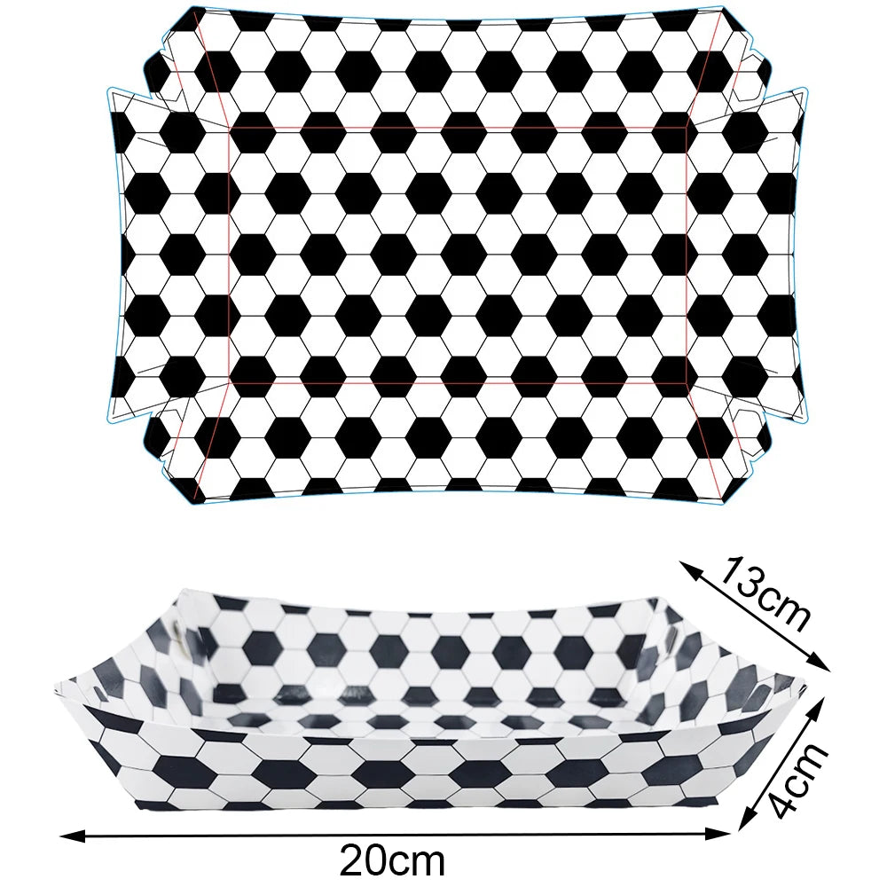 Soccer Party Disposable Tableware Paper Plates Cups Napkins Tablecloth Soccer Birthday Party Decoration