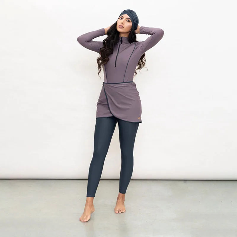 Muslim Modest Swimwear Hijab Burkini Swimsuit Women Islamic Cover Ups Long Sleeve Swimming Suit Hijabs For Woman Swim Bathing
