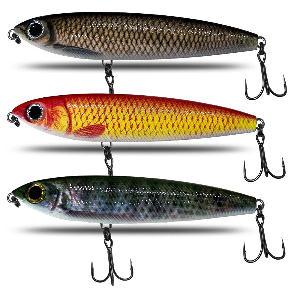 TOP TACKLE INDUSTRIES Topwater Surface Pencil Fishing Lures 125mm 30g Swimbaits Floating Artificial Hard Baits Fishing Lure
