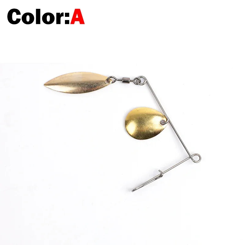 OUTKIT 5pcs 2.5g Spinner Fishing Lure Bait Spoon Swisher Buzzbait Bass Wire Bait Popper Vib Spinnerbait Lures Tackle Barb Pesca