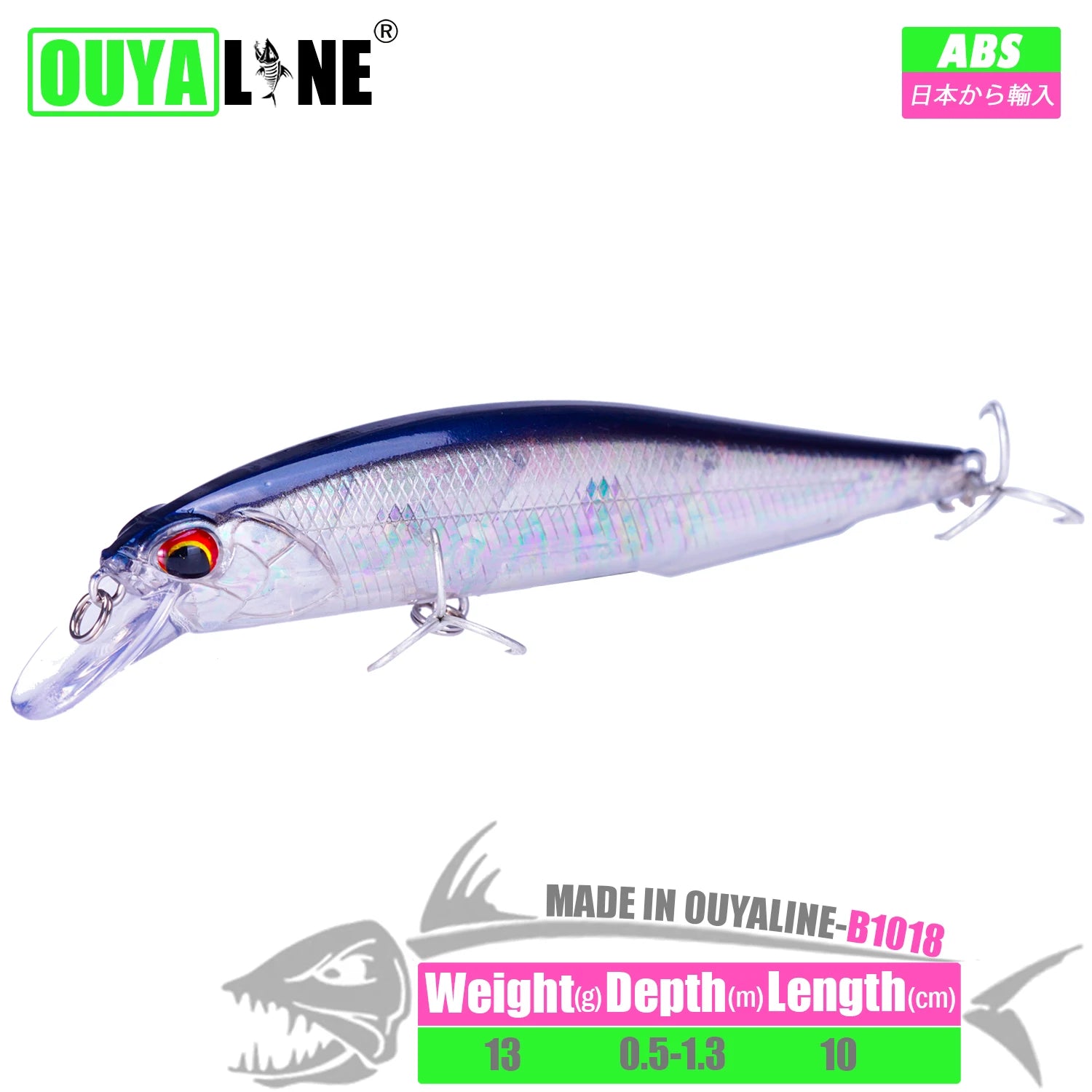 Fishing Lure Minnow Weights 13g 10cm Isca Artificial Depth 0.5-1.3m Bait Pesca Wobblers Pike Carp Fish Tackle Leurre Accessories