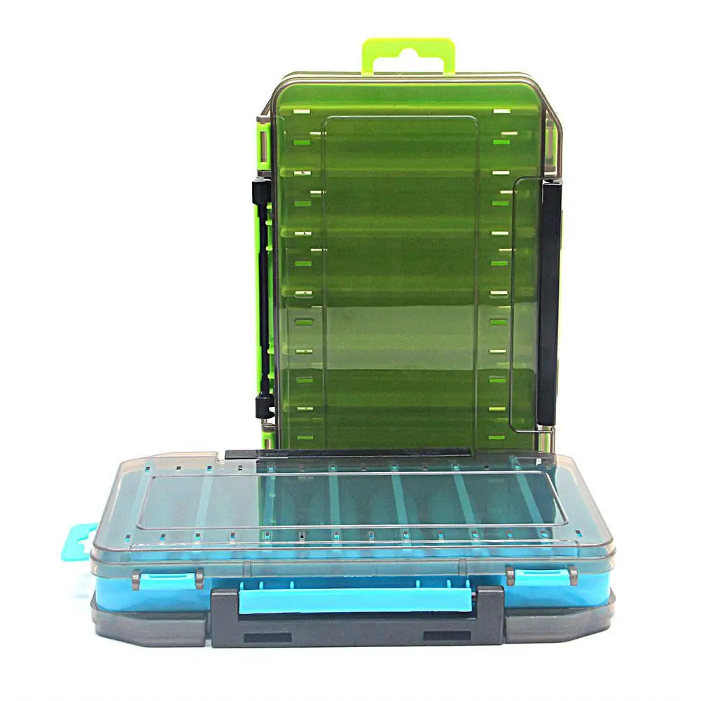 Fishing Tackle Box Lure Storage 14 Compartments Double Sided Open Case Strength Container Baits Gear Accesorios Pesca Tools Set