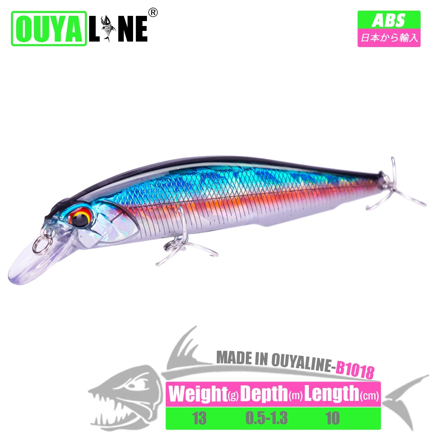 Fishing Lure Minnow Weights 13g 10cm Isca Artificial Depth 0.5-1.3m Bait Pesca Wobblers Pike Carp Fish Tackle Leurre Accessories