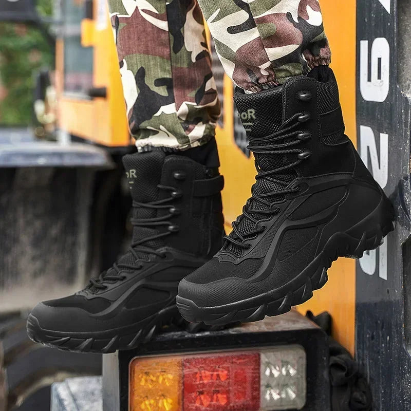 Men Climbing Shoes Tactical Boots High Quality Motorcycle Hunting Hiking Shoes Breathable Boot For Men Brand Motorcycle Shoes