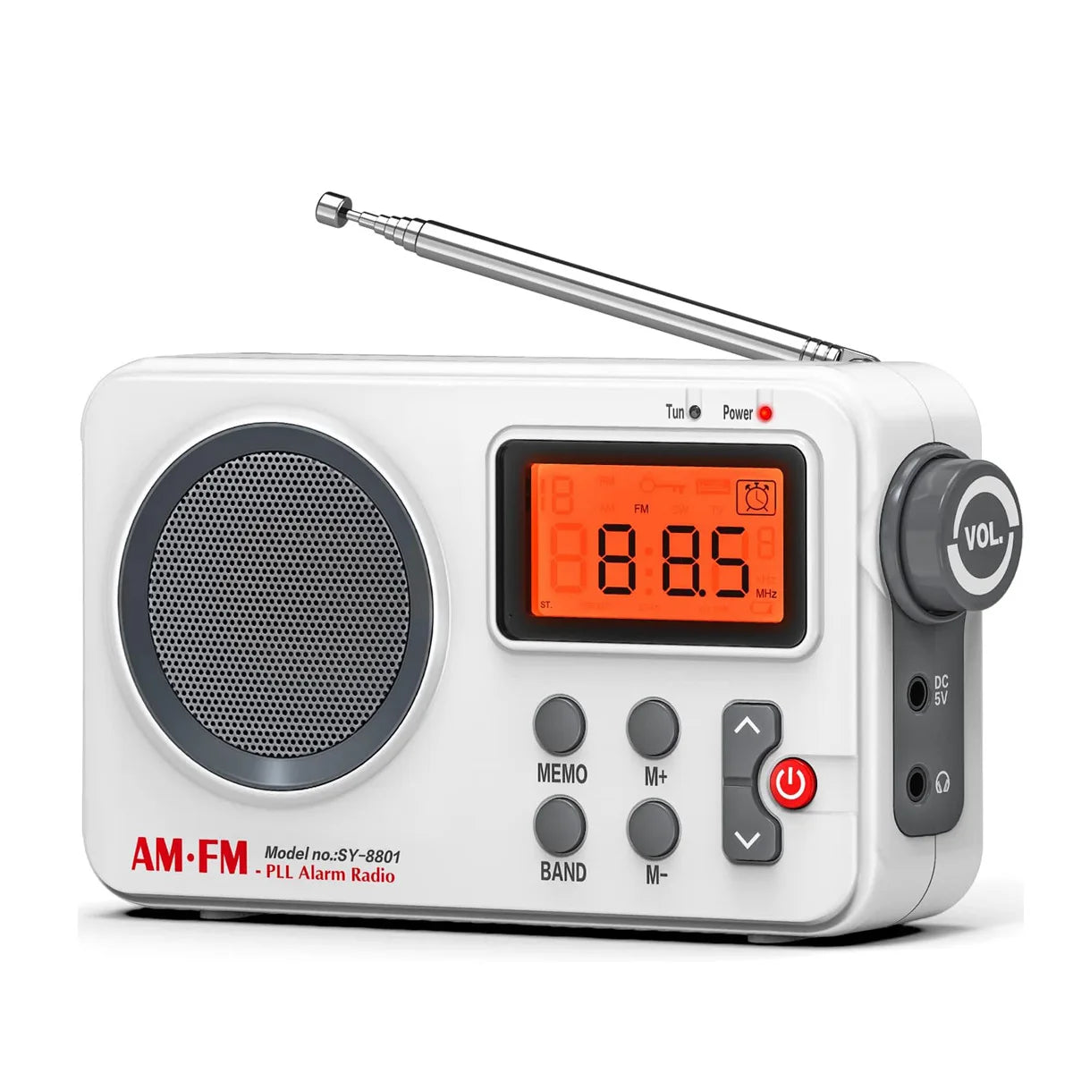 Portable Radio AM FM Radio With 3.5MM Earphone Plug Audio Receiver Stable Signal Radio Stretchable Antenna USB Battery Powered