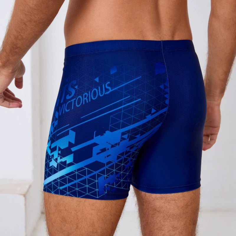 Men's Fashionable Anti-Embarrassment Swimsuit Shorts -Flat-Bottomed And Four-Corner Swim Trunks for Comfortable Water Experience
