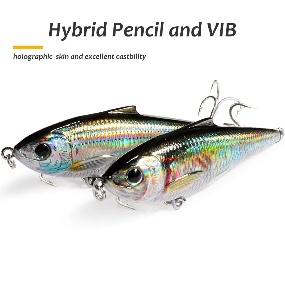 Top Water Floating Minnow 12g 7.5cm Pencil Lure 20g 9cm VIB Rattle Steel Ball Swimbait Pesca Wobbler Jerkbait Tackle Twitch Bait
