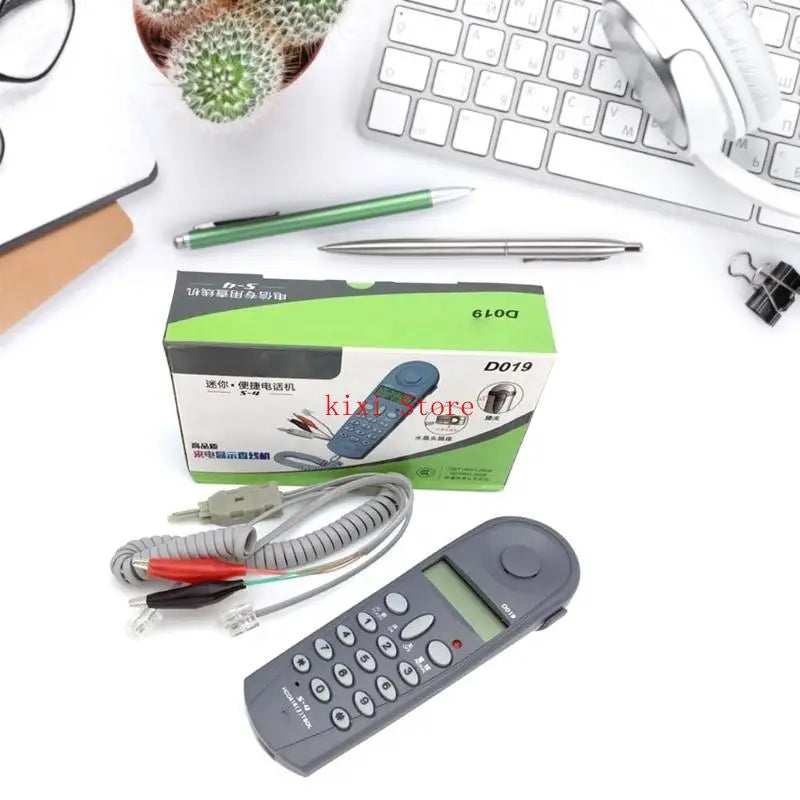 Test Telephone Set Corded Phone with LCD Caller Display Home Offices Telephone