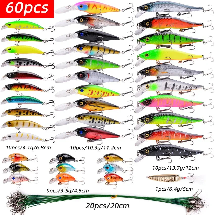 Fishing Lure Kit Fresh/Salt Water  Wobbler Set Crankbaits Isca Artificial Hard Bait Wobblers For Bass Fishing Goods Tackle