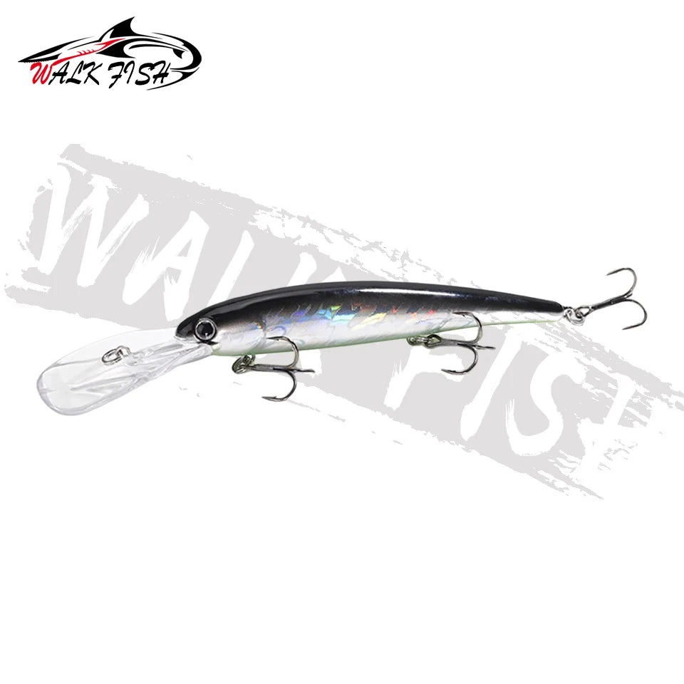 WALK FISH Deep walleye Trolling Fishing Lure Wobbler 12cm 20g Floating Crankbait Minnow Bass Pike Bait Depth 0-6m Fishing Tackle