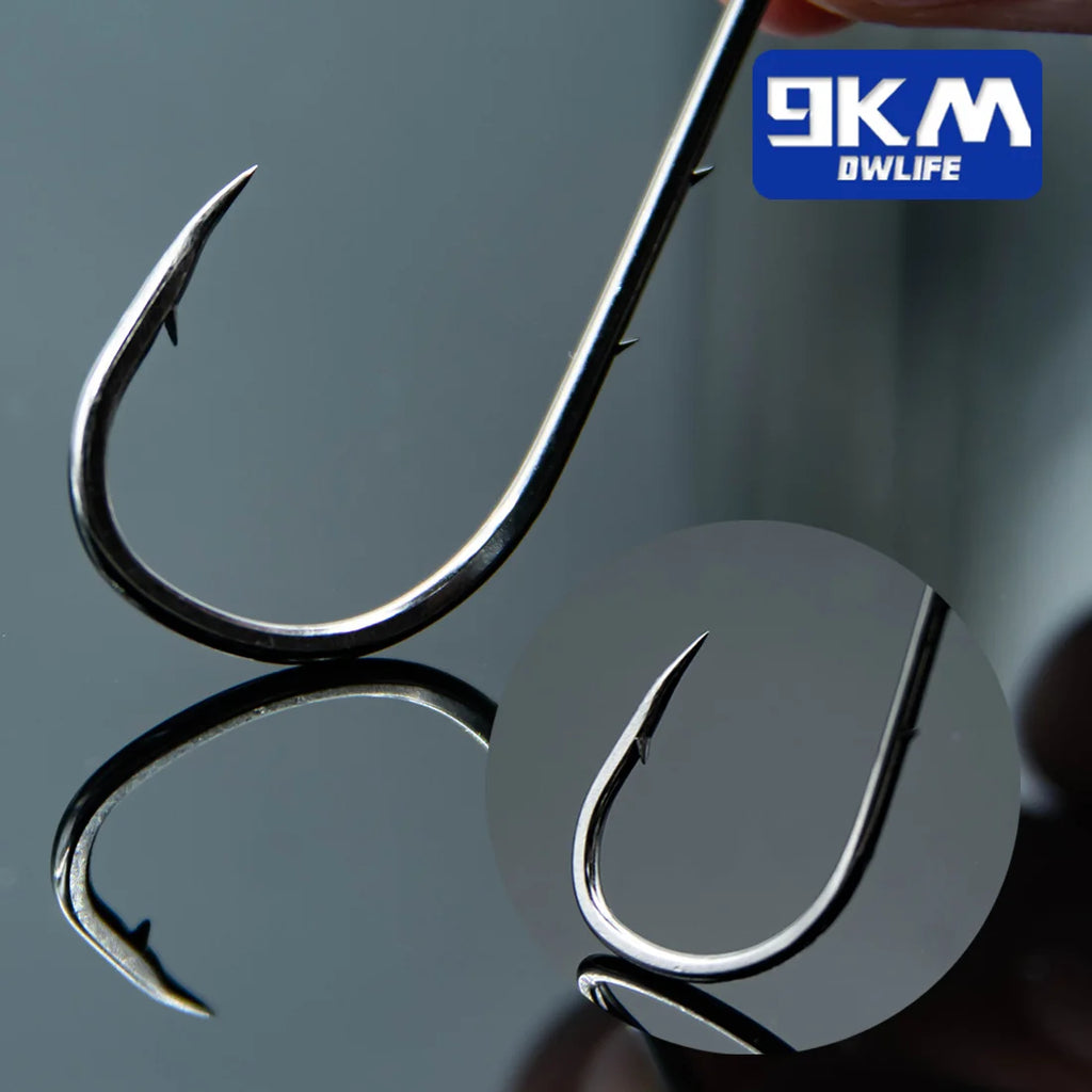 9KM Baitholder Fishing Hooks Sea Barbed Fishing Lures Shank Beak Live Bait Holder Carp Fishing Jig Worm Hooks Accessories Tackle