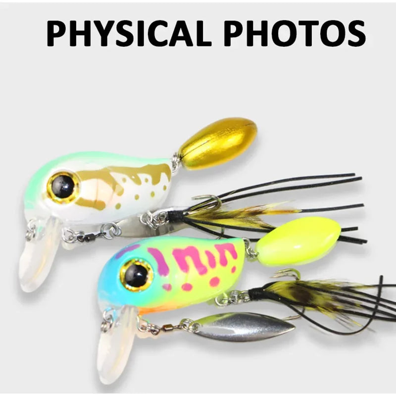 Crank Bait 8g 40mm Floating Minnow Fishing Lure Pesca Wobbler Rotating Sequins Stream Freshwater Bass Pike Trout Perch Hard Bait