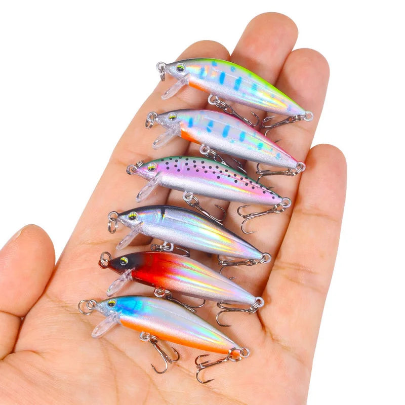 3GFloating Minnow Lua Lure5CMLength Freshwater Special Creek Fish Bass Crappie Mandarin Fish Horse Mouth Full Swimming Layer Bio