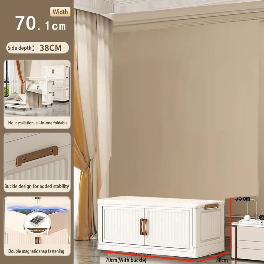 Home Bathroom Vanity Drawer Storage Cabinet Sundries Organizer for Bedroom Kitchen - Compact Utilitarian Furniture
