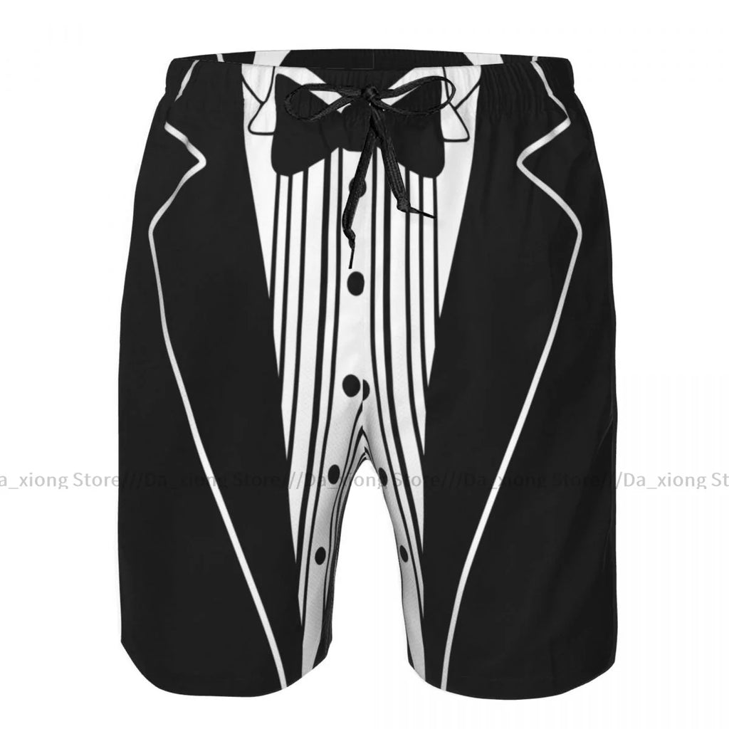 Mens Swimming Shorts Swimwear Mens Tuxedo Boxer Trunks Swimsuit Beach Wear Boardshorts