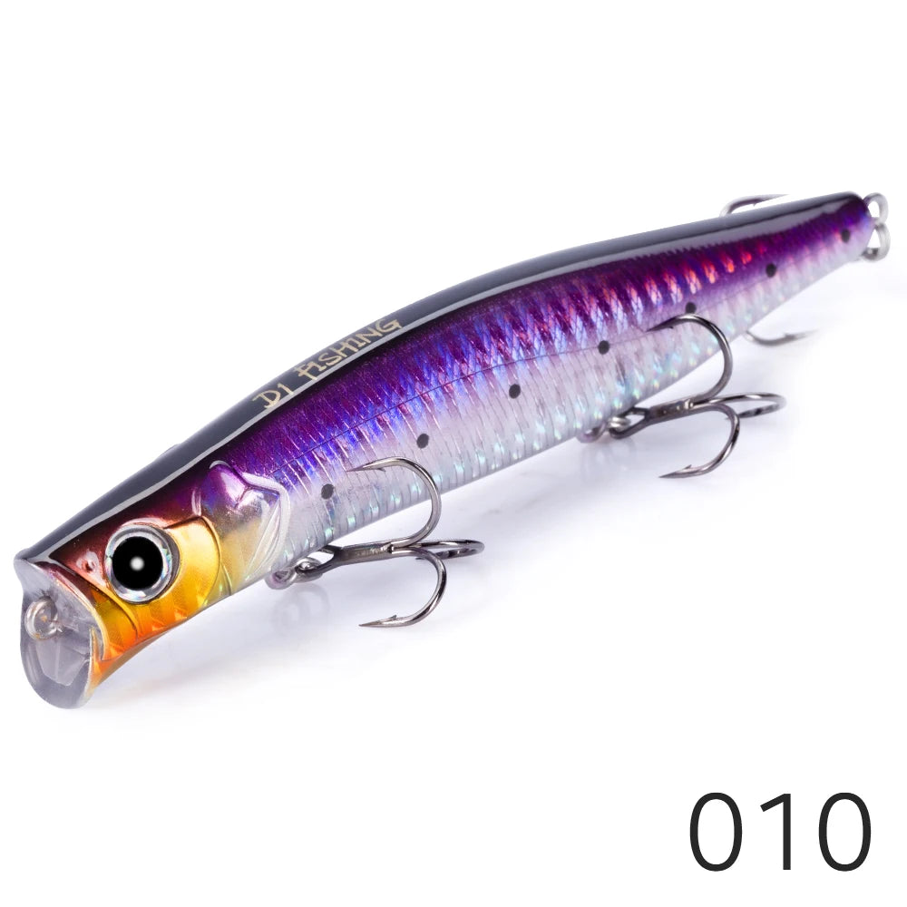 D1 Topwater Poppers Fishing Lures KAGELOU 124F/100F Surface Hard Baits Saltwater Wobblers Seabass Pike Pesca 2020 Fishing Tackle