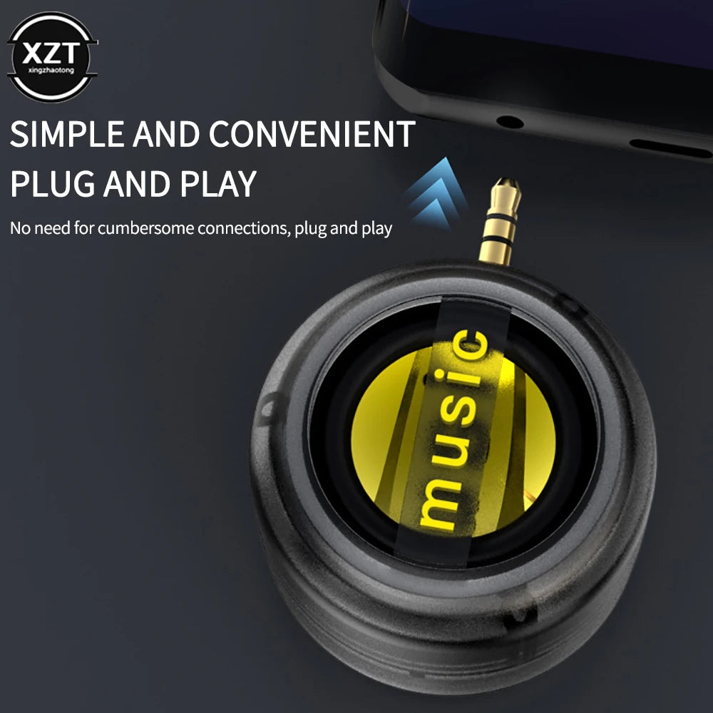 Music Sound Column Speaker Stereo Music Player Portable Mini Charging Small Speaker 3.5mm Inline External Speaker