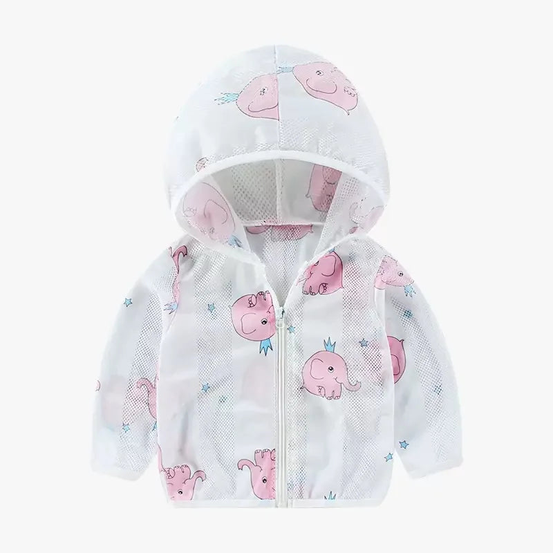 Children's Sunscreen Clothing Jacket Summer New Boys Little Girls Thin Coat Kids Outdoor Breathable Clothes KF1016