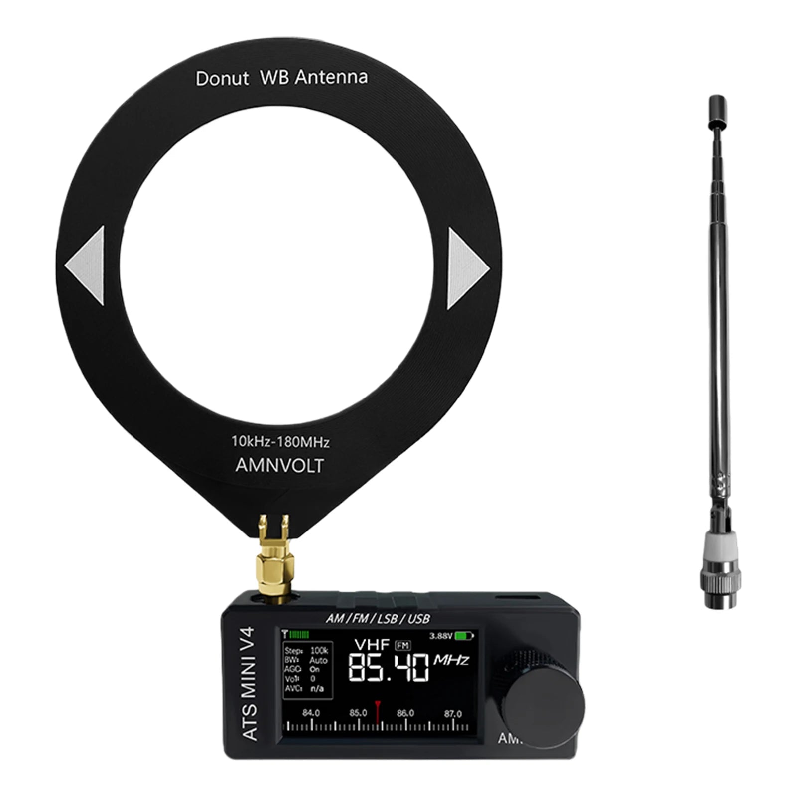 Portable AM FM Radio Receiver with Headphone Amplifier LSB USB Transistor Pocket Radios Si4732 DSP Radio for Indoor Outdoor