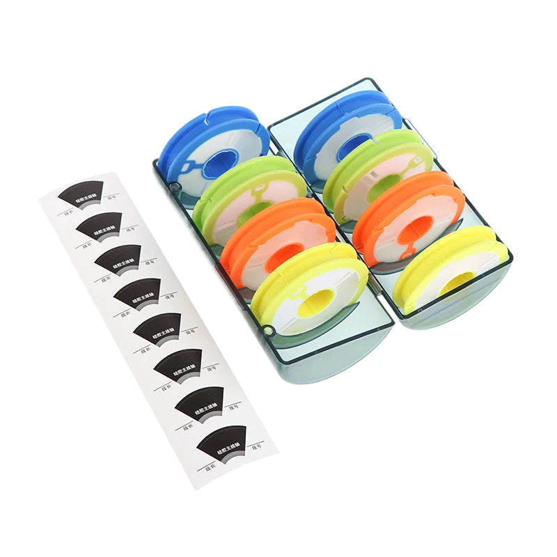 High-Quality Fishing Tackle Supplies: Portable Box, 4-16 Axis Silicone Coil, Rainbow Fishing Line Rolling Board