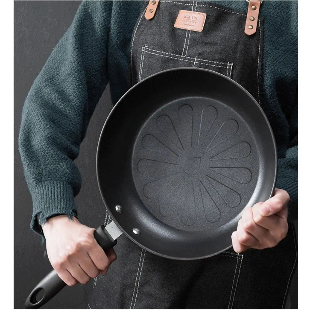 Round Egg Frying Pan 12/18/26/30cm Heat Resistant Non Stick Cooking Pots with Handle Non Toxic Induction Cooker Pans