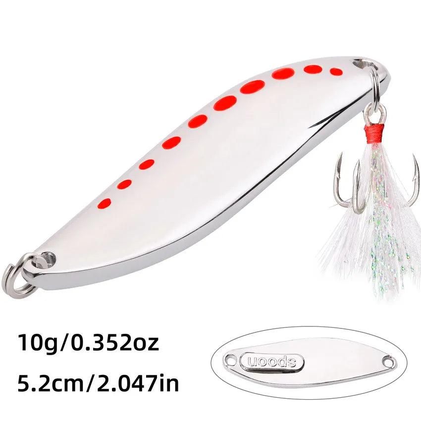 Metal Vib Leech Spinners Spoon Lures 2.5g 5g 7.5g 10g 15g 20g 25g 30g Artificial Bait Lure Fishing Tackle for Bass Pike Perch