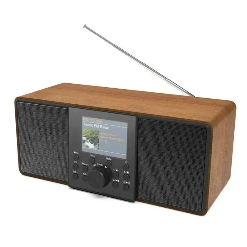 Stereo Wood Cabinet Digital Mondo Elite Classic Smart Internet Radio with Bt 5.0 Speaker Portable Home Fm Radio