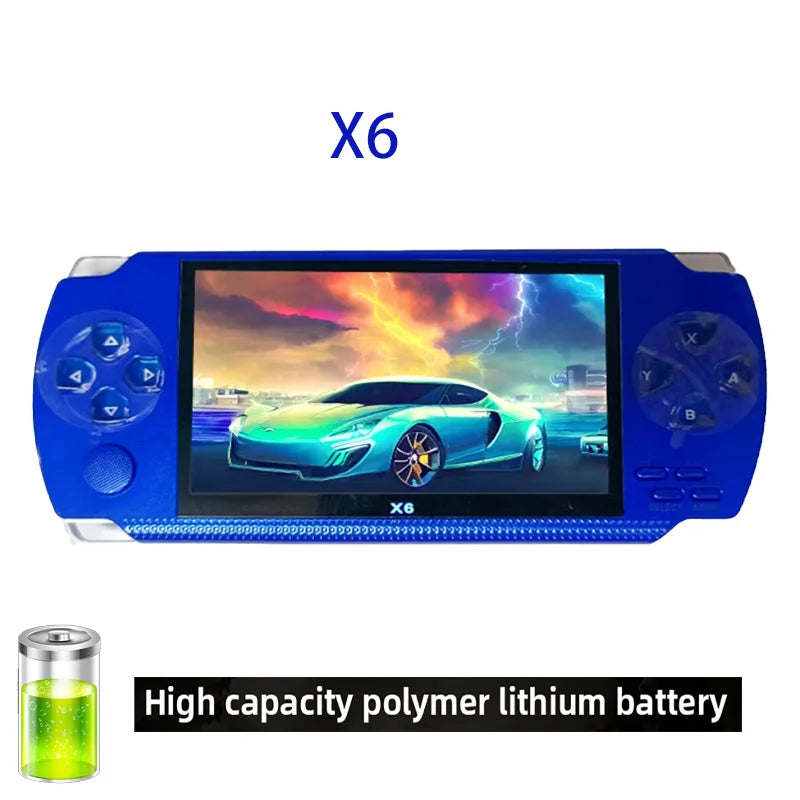 X6 Gaming Console 12 Emulators 10,000 Retro Arcade Games Arcade Console 4.3-inch Screen IPS Video Game Toy Gift