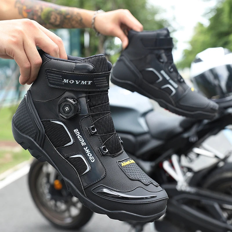 Motorcycle Boots Men Motor Motorbike Riding Shoes Anti-fall Motorcycle Shoes Motocross Off-Road Racing Boots