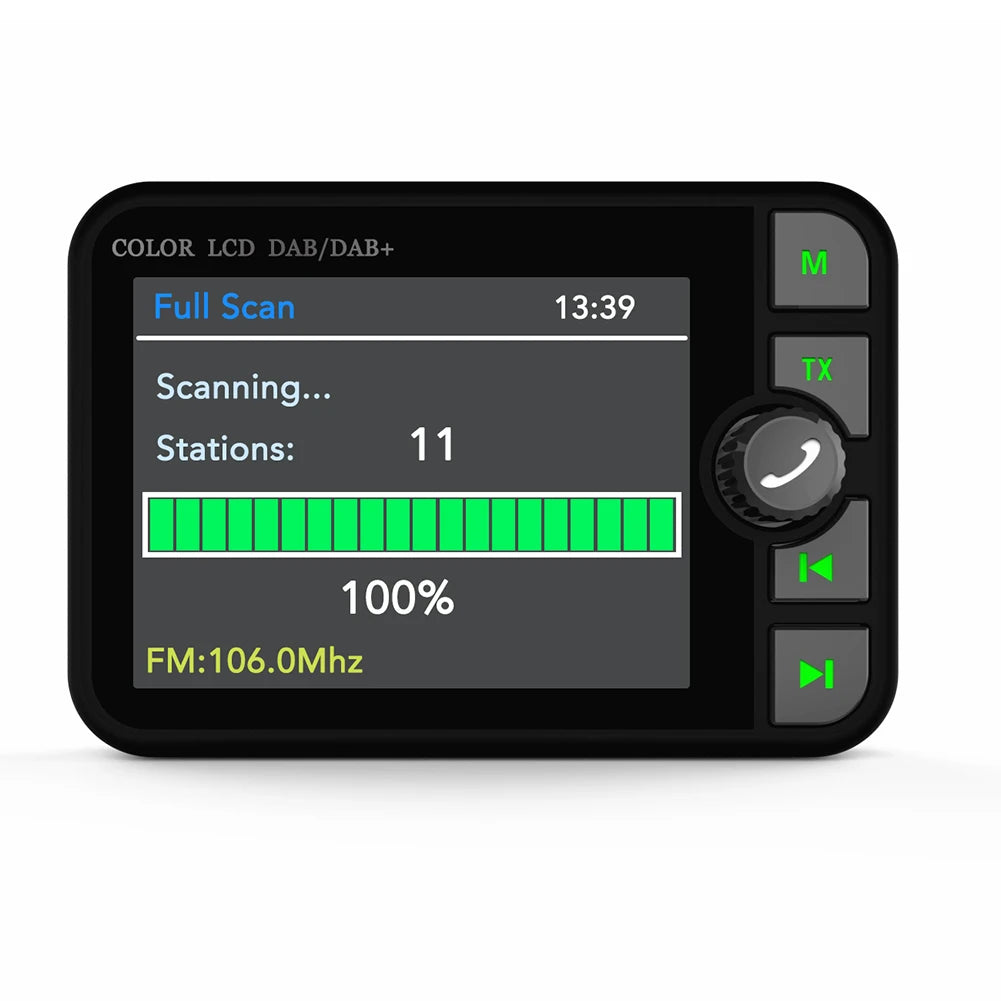Stereo MP3 Player 2.4 Inch LCD Color Screen Digital Signal Broadcast Adapter Bluetooth-compatible 5.0 Music Player 3.5mm for Car