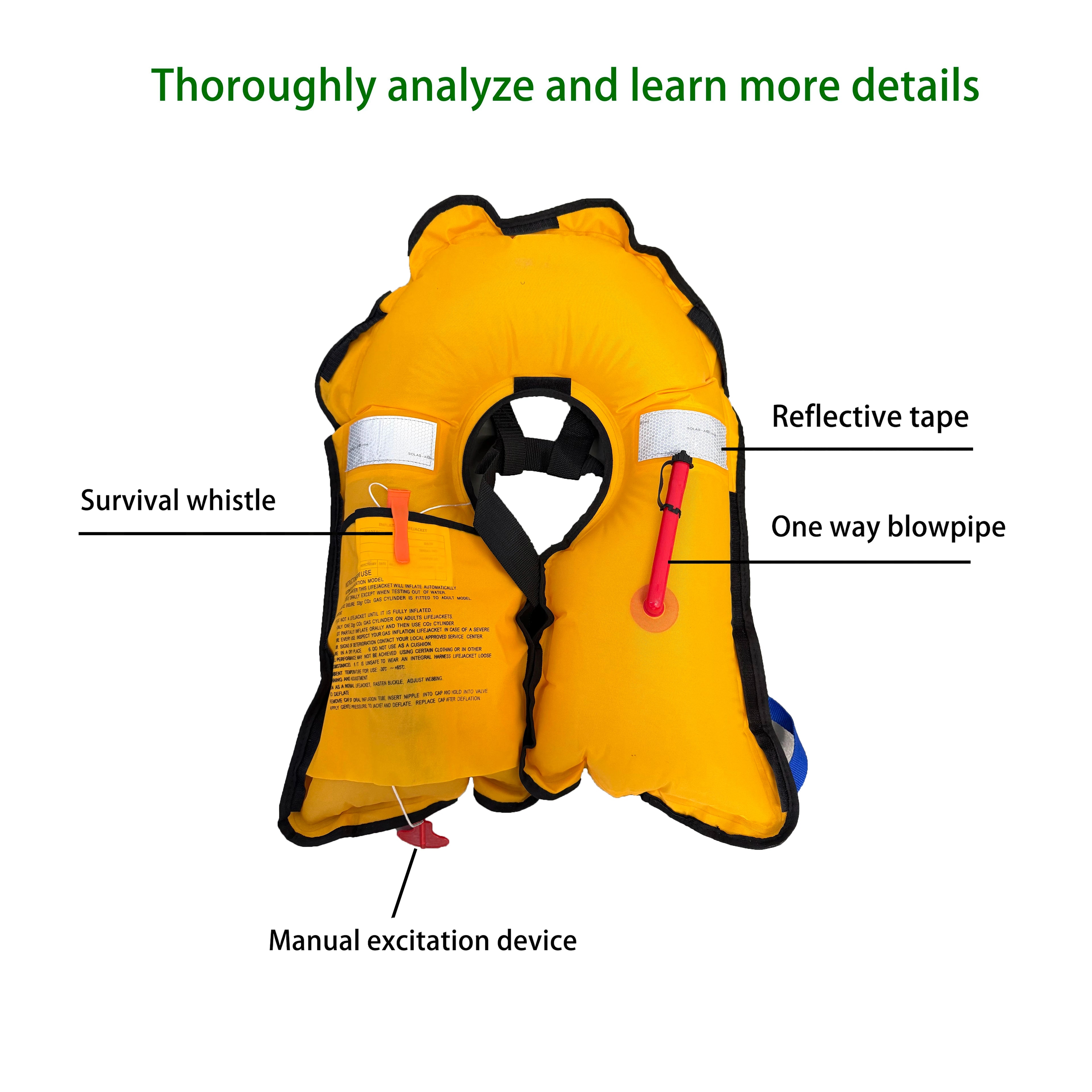 Inflatable Life Vests Manual Automatic Boating Life Jackets Adult 150N for Water Sport Fishing Rafting Surf Swimming Accessories