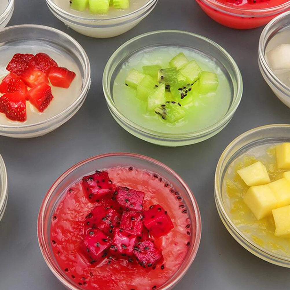 8Pcs Glass Pudding Bowls Safe Healthy Exquisite Craftsmanship Easy Clean Demould Multipurpose Kitchen Gadgets