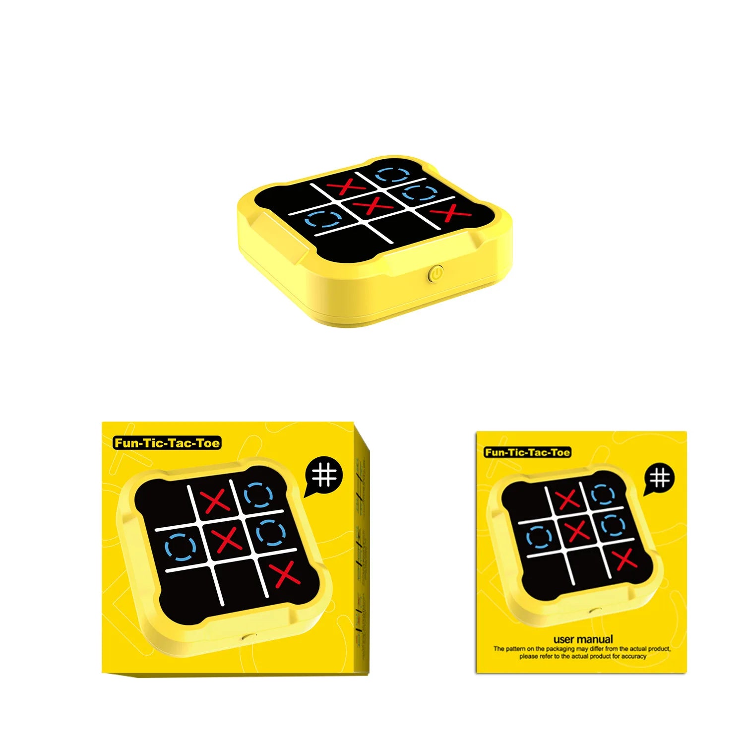 Portable Tic Tac Toe Game Console Toys Handheld Electronic Puzzle Chessboard  Memory Training & Montessori Travel Toy Xmas Gifts