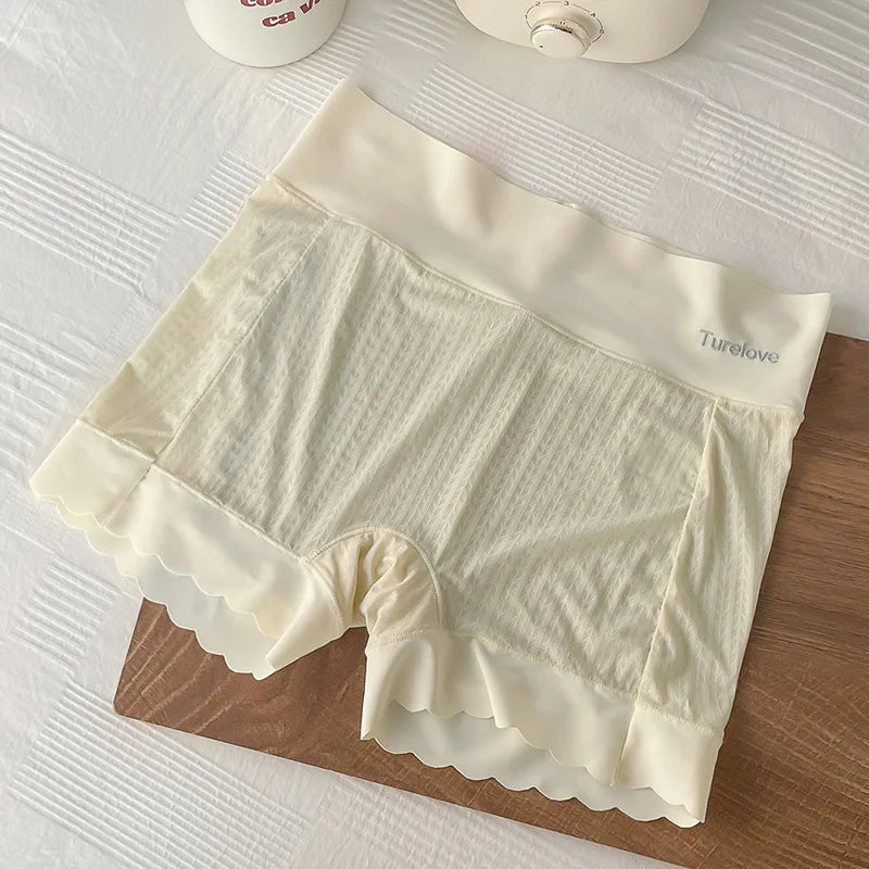 Women's Underwear Sexy Lace Panties High Waist Seamless Comfort Safety Pants Fashion Solid Color Girl Bottomed Boxer Pants