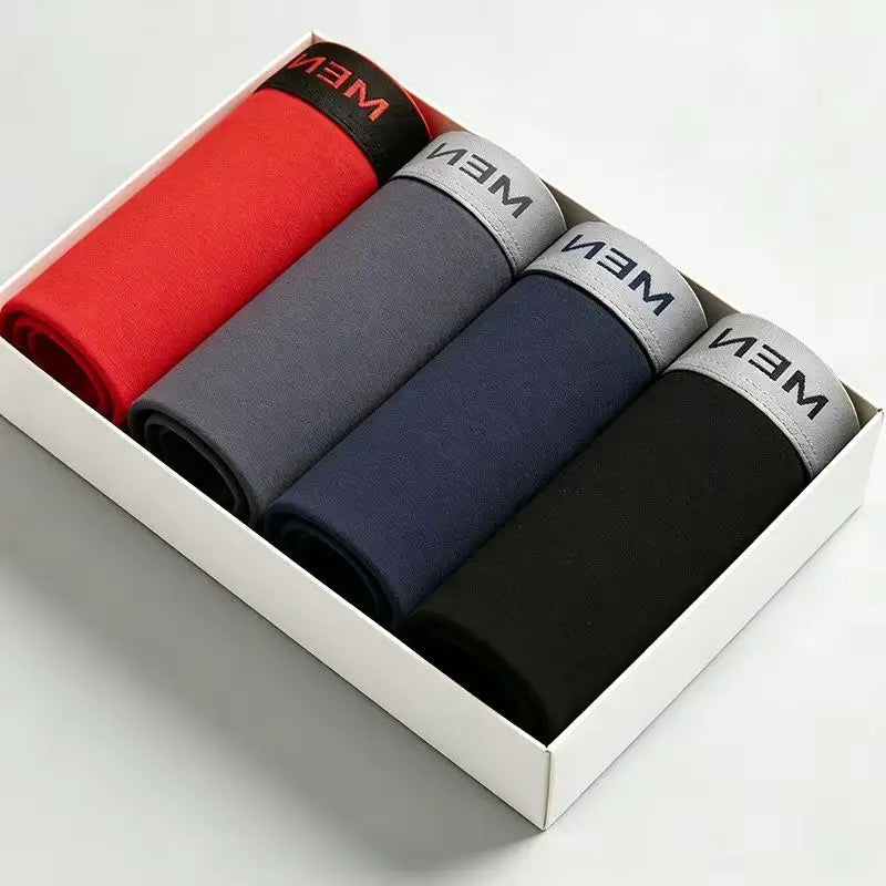 10Pcs Mens Boxer Briefs Underwear Seamless Skin Friendly Soft Breathable High Elastic Comfortable Male Underpants For Daily Wear