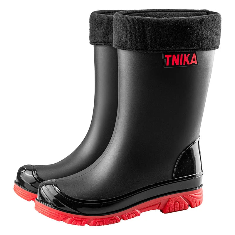 New Men Rain Shoes Boots Waterproof Rubber Shoes for Fishing Husband Work Safety Man Mid-Tube Rain Boots Non-Slip Water Footwear