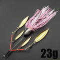 Lunker Spinner Baits Hard Fishing Lure 23g Noisy Buzz Rotating Blade Bubble Vibration Tandem Spin Willow Bass Trout Perch Pike
