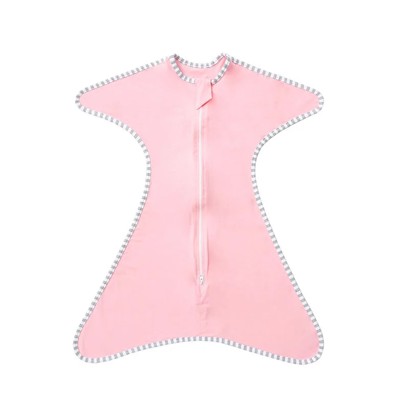 Newborn Baby Sleeping Bags Anti-shock Swaddle Blanket Double Zipper Sleepsacks Newborn Baby Cotton Sleepwear Comfy Sleep Sac