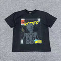 Mens Clothing vintage distressed washed T shirt men's and women's printed loose short sleeve T-shirt Ropa hombre