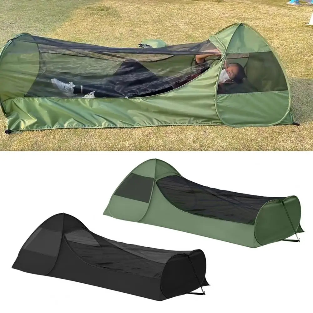 Lightweight Camping Tent Portable Lightweight Pop-up Tent with Phone Holder Breathable Net for Outdoor Camping Hiking Single