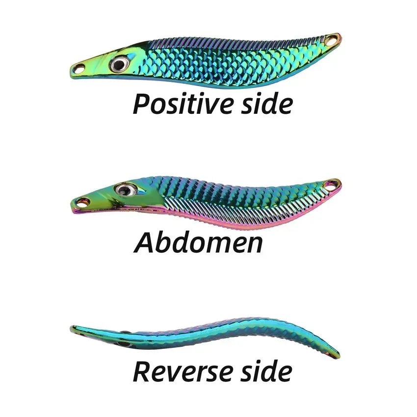 1PC 7g-20g Metal VIB Leech Spinners Spoon trout fishing Lures Artificial Bait Saltwater Trolling Wobblers Night Fishing Tackle
