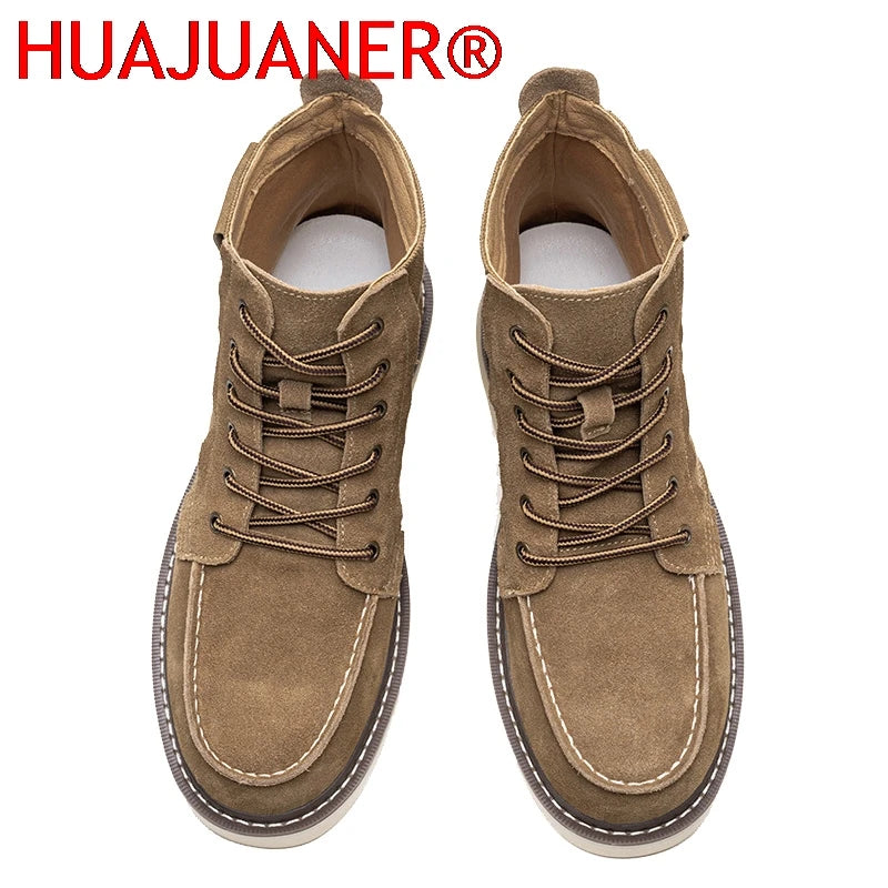 Outdoor Men Hiking Shoes Waterproof Tactical Leather Hunting Boots Desert Camping Sneakers Ankle Men Trekking Casual Shoes