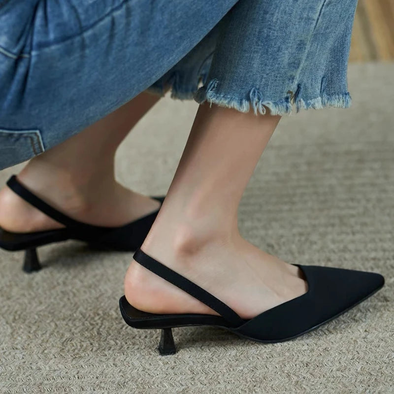 Summer 2026 New Women's Shoes - Stylish Pointed Toe Stiletto Heel Women's Shoes with a Single Strap and Elegant Sandals